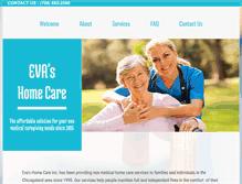 Tablet Screenshot of evashomecare.com